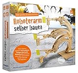 FRANZIS young Explorer Die große Entdeckerbox: Roboterarm selber bauen | Holz-Bausatz für voll funktionsfähigen Hydraulik-Roboterarm | Ab 10 Jahren