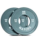 Fractional Plates | Mini Hantelscheiben | 0,25kg | Grau | 2er Set | Hantelscheiben | Stoßstangen | Gewichtsscheiben | Durchmesser Mittelring 50mm | Beige | Matchu Sports