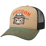 Stetson Forest Patrol Trucker Cap Herren - Kappe aus Baumwolle - One Size (55-60 cm) - Mit luftigem Netzteil - Verstellbare Snapback im American Style - Basecap Sommer/Winter schwarz One Size