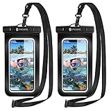 Syncwire wasserdichte Handyhülle Unterwasser Wasserfeste - 2 Stück 7 Zoll DOPPELT VERSIEGELT Wasserdicht Handy Hülle Handytasche für iPhone 13 Pro Max Mini 12 SE 11 XS XR X 8 7 6+ Samsung Huawei etc