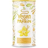 Vegan Protein - VANILLE - Pflanzliches Proteinpulver aus gesprossten Reis, Erbsen, Sojabohnen, Leinsamen, Amaranth, Sonnenblumen- und Kürbiskernen - 1,2kg Pulver