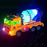 OLMATT Elektrotechnik Fahrzeug Spielzeug Mit Lichtsimulation Musik Auto Modell 360 ° Rotierender Drifting Truck Weihnachten Geburtstag Feuerwehrauto Polizeiwagen Geschenke Für Jungen Mädchen Kleinkind