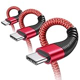 USB C Kabel [3 Stück 0.5M+1.2M+2M ] USB A to Typ C Kabel Schnelles Laden Galaxy Ladekabel für Samsung S10 S9 S8 Plus Note 10 9 8 A3 A5 2017 LG G5 G6, Huawei P10 P9 (Rot)