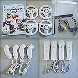 Wii Konsole mit Mario Kart, Wii Sports, 4 Remotes und allem nötigen Zubehör