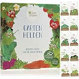 Kinder Pflanzen Set: Tolles Kinder Anzuchtset mit 10 Sorten Pflanzen Samen – Gemüse Samen, Erdbeeren Samen, Kräuter Samen – Mini Garten Starter Kit – Saatgut Gemüse – Pflanzen Züchten mit OwnGrown