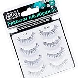 ARDELL Natural Lashes Nr. 110 - Multipack falsche Wimpern aus Echthaar, 4 Paar Set künstliche Wimpern für einen natürlichen Look - handgefertigt, vegan, flexibel und wiederverwendbar