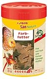 sera San Nature 100 ml - Farbfutter aus Flocken mit 10 % Krill für die natürliche Farbentwicklung, Flockenfutter fürs Aquarium, Fischfutter mit hoher Futterverwertbarkeit (und somit weniger Algen)