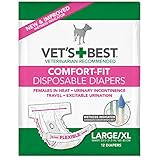 Vet's Best Comfort-Fit Einweg-Hundewindeln, L/XL (12er Packung)