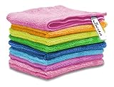 Vileda Mikrofasertücher Colors, 8er Pack, Allzwecktücher Multipack, 30 x 30 cm, mehrfarbig