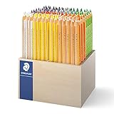 STAEDTLER Buntstift Noris jumbo, erhöhte Bruchfestigkeit, Dreikantform, ABS-System, attraktive Sternchenprägung, kindgerecht nach EN71, Made in Germany, 112 Buntstifte im Display, 128 CA112