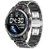 Smartwatch Herren mit Bluetooth-Anruf,1.32' HD Voll-Touchscreen Fitnessuhr mit Herzfrequenz Schlaf Monitor 10 Sportmodi, IP67 Wasserdicht Schrittzähler Armbanduhr Männer für Android iOS