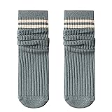 GADXE Kuh Strümpfe Damen Gestrickte Baumwolle Gestreifte Socken Mid Tube Herbst und Qinter All Long Tube Reine Baumwollflorsocken Sportsocken 46 (C, One Size)