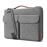 Inateck 15.6 Zoll Laptoptasche Hülle 15 Zoll Schultertasche 360° Rundumschutz spritzwassergeschützte Schulter-Laptop-Tasche Zwei Tragemöglichkeiten