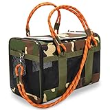 Oneness you're elegant Transporttasche Hunde/Katze FALTBAR WASSERDICHT Hundereisetasche Auto/Flugzeug Transportbox Hund Welpe Kaninchen hochwertige Haustier Tragetasche mit abnehmbarem Schultergurt L