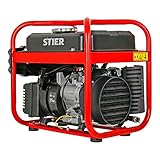 STIER Stromerzeuger SNS-200, Strom Generator, 10l Tankvolumen, 23 kg, Stromerezuger leise mit 65 dB(A), 4-Takt Motor, Inverter Stromaggregat, mit Ölsensor, Laufzeit bis zu 10 Stunden, max. 2000 W