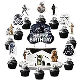 Star Wars Cake Topper 37 Stück,Star Wars Tortendekoration,Star Wars Kuchen Dekoration,Star Wars Geburtstags Tortendeko,Star Wars Cupcake Topper,Cake Ornament,Kinder Geburtstags Party,Party Zubehör