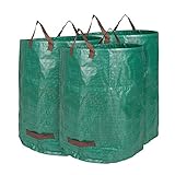 Edaygo Gartenabfallsack Laubsack Gartensack aus Polypropylen-Gewebe (PP), 300 Liter, 3 Stück