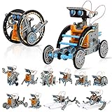 VEPOWER Solar Roboter Spielzeug für Kinder,12-in-1 STEM Spielzeugen Robot Bausatz Set,Lernspielzeug Geschenk für Jungen Mädchen ab 8,9,10+ Jahren