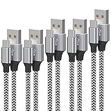 USB C Kabel, [5 Pack 1M 1M 2 M 2M 3M] Nylon USB Typ C Kabel 3A USB C Ladekabel und Datenkabel Fast Charge für Samsung Galaxy S10/S9/S8+, Huawei P30,OnePlus