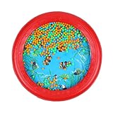 Ocean Drum Wave Bead Drum Gentle Sea Sound Music Gift Musical Educational Tool for Kid Child Baby (Red)