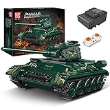 SHHFWU 20015 Technik Ferngesteuerter Panzer, Armee Panzer T-34 Tank Konstruktion Spielzeug Bausteine, MOC Klemmbausteine Bausatz (800+ pcs)