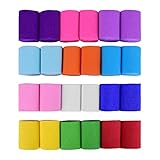 24 Krepp-Bänder, 12 verschiedene Farben, jeweils 10 Meter x 5 cm, Krepppapier für Deko Party Feier Dekoration, von ewtshop