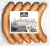 Jagdbockwurst | Meister´s Bockwurst knutscht Jagdwurst | traditionelles Würstchen geräuchert | Wurst im Naturdarm | Premium-Qualität | 5 x 100g