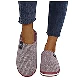 Lomelomme Hausschuhe Damen Winter Wärme Bequem Plüsch Pantoffeln Indoor Home rutschfeste Bequem Weiche Slipper Filzpantoffeln Memory Foam rutschfest Schuhe, Günstig Geschenke für Familie/Unisex