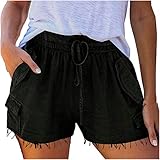 Battnot Damen Sommer Shorts Teenager Mädchen Kurze Hose Casual Elastische Einfarbig Yoga Fitness Sporthose Laufshorts High Waist Slim Fit Strand Shorts Schlafanzughose Schlafhose