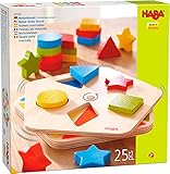 HABA 305381 - Motorikbrett Formenkarussell, Legespiel mit Drehscheibe und geometrischen Formen zum Stecken und Zuordnen, Holzspielzeug ab 2 Jahren