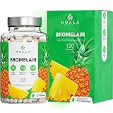 Nuala Naturals® - Bromelain 3600 F.I.P - 120 vegane Kapseln - Hochdosiert 550 mg pro Kapsel – Ananas Enzym - ohne Zusatzstoffe