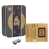 Mgichoom Mahjong Kartenspiel, mattierte PVC-Naipes für Erwachsene, Poker-Naipes für Jugendliche und Erwachsene, neues Geschenk, Party-Souvenir