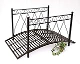 DanDiBo Gartenbrücke Metall mit Geländer 111252 Eisenbrücke 145 cm Brücke Garten Metallbrücke Teichbrücke Gartendeko