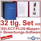 9 dreiteilige Bewerbungsmappen STEINGRAU + 9 DIN B4 Versandtaschen + 10 Adressetiketten + Etikettenvorlage + Bewerbungssoftware + Extras