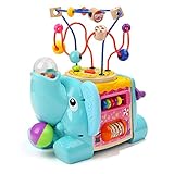 TOP BRIGHT Motorikwürfel Baby ab 1 Jahr Geburtstag Geschenk, Motorikspielzeug Kinder Spielzeug Jungen und Mädchen, Baby Spiele-Center Aktivität Würfel