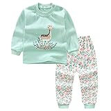 Blaward Zweiteilige Schlafanzüge Langarm für Baby Jungen Mädchen Baumwolle Schlafanzugoberteile Schlafanzughosen Pajama Sets 0-5Jahre