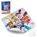 PAW Patrol rutschfeste Duschmatte für Kinder - Anti Schimmel Duscheinlage für PAW Patrol Fans, antibakteriell, mit Saugnäpfen, Aufhängern und Ablauflöchern, 53x53cm