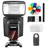 Neewer TT560 Flash Speedlite mit 12 Farbfiltern und IR Drahtlose Fernbedienung Kit für Canon Nikon Panasonic Olympus und andere DSLR Kameras, Harter Diffusor