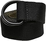 Urban Classics Unisex Easy D-ring riem 2-pack G rtel, Black/Olive & White/Pepple, Einheitsgröße EU