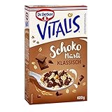 Dr. Oetker Vitalis Schoko Müsli klassisch, Frühstücksmüsli mit Vollmilch- und Zartbitter-Schokolade, 7er Packung (7 x 600g)