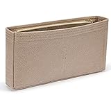 HyFanStr Handtaschen Organizer Filz mit Reißverschlusstasche, Taschen Organisator Tasche in Tasche Organizer, Taschenorganizer Innentaschen für Handtaschen Beige Klein