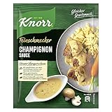 Knorr Feinschmecker Champignon Sauce cremige braune Sauce ohne geschmacksverstärkende Zusatzstoffe und Farbstoffe 250 ml 1er-Pack