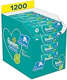 Pampers Fresh Clean Baby Feuchttücher, milder Duft, auch für Hände und Gesicht geeignet ,1200 Tücher,(15er Pack)