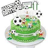 Tortendeko Fussball, Tortenaufleger Fussball Deko Geburtstag Kinder Fußball Fussball Deko Torte Kuchendeko Fussball Geburtstag, Fussball Torten Deko Figuren Cake Topper für Junge Geburtstag Party