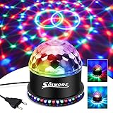 Discokugel, SOLMORE 5W LED Discokugel 51 LEDs Discolampe Partyleuchte RGB Lichteffekt Musikgesteuert Bühnenbeleuchtung Disco Party Licht Weihnachten Deko mit EU Stecker für Heim Geburtstag Verein KTV