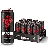 Dragon Energy Red 12 x 500 ml | Enthält BVITS* Koffein und Taurin | Leistung maximieren | Erfrischungsschub | Großartiger Geschmack