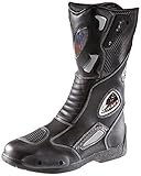 protectWEAR Tourenstiefel SB-03203 aus schwarzem Leder u.a. zum Motorradfahren geeignet Größe 44