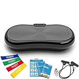 Bluefin Fitness Ultra Slim Power Vibrationsplatte | Fett verlieren und Fitnesstraining von Zuause | 5 Trainingsprogramme + 180 Stufen | Bluetooth Lautsprecher | Einfache Aufbewahrung |Schlankes Design