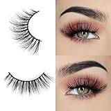 Arison Lashes Falsche Wimpern Natürlichen Look Handgemachte Crisscross 3D Wiederverwendbar 1 Paar Künstliche Wimpern Dicken Augen Wimpern