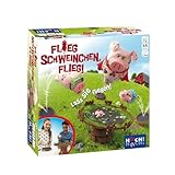 HUCH! | Flieg, Schweinchen, flieg | Aktionsspiele ab 6 Jahre | Familienspiele | lustige Gesellschaftsspiele für Kinder | schnelles Reaktionsspiel | Dauer 15-20 Min. | Für 2-3 Spieler ab 6 Jahren